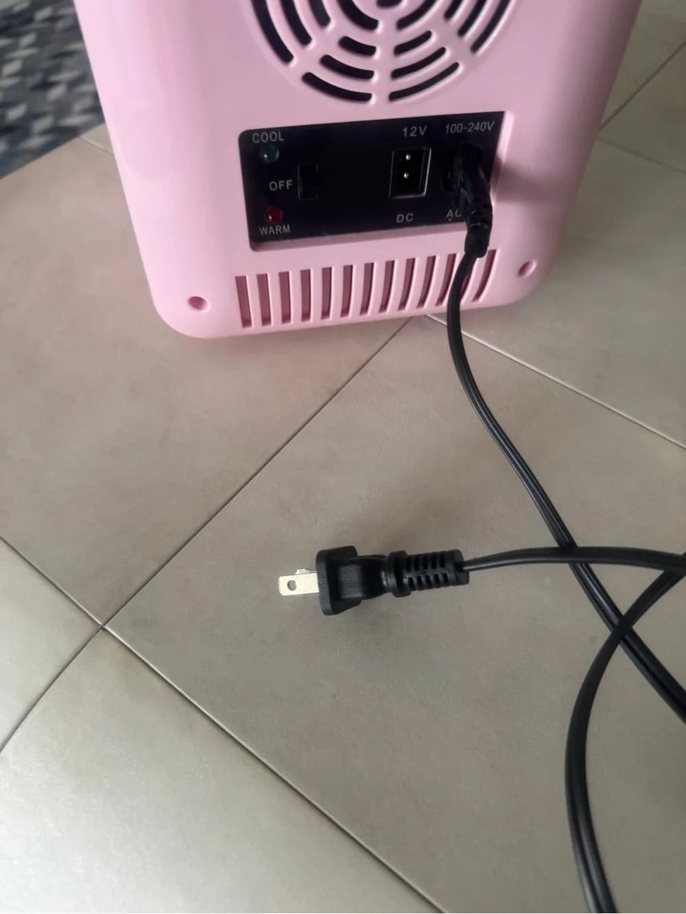 Pink LED Mini Beauty Fridge with Mirror Door